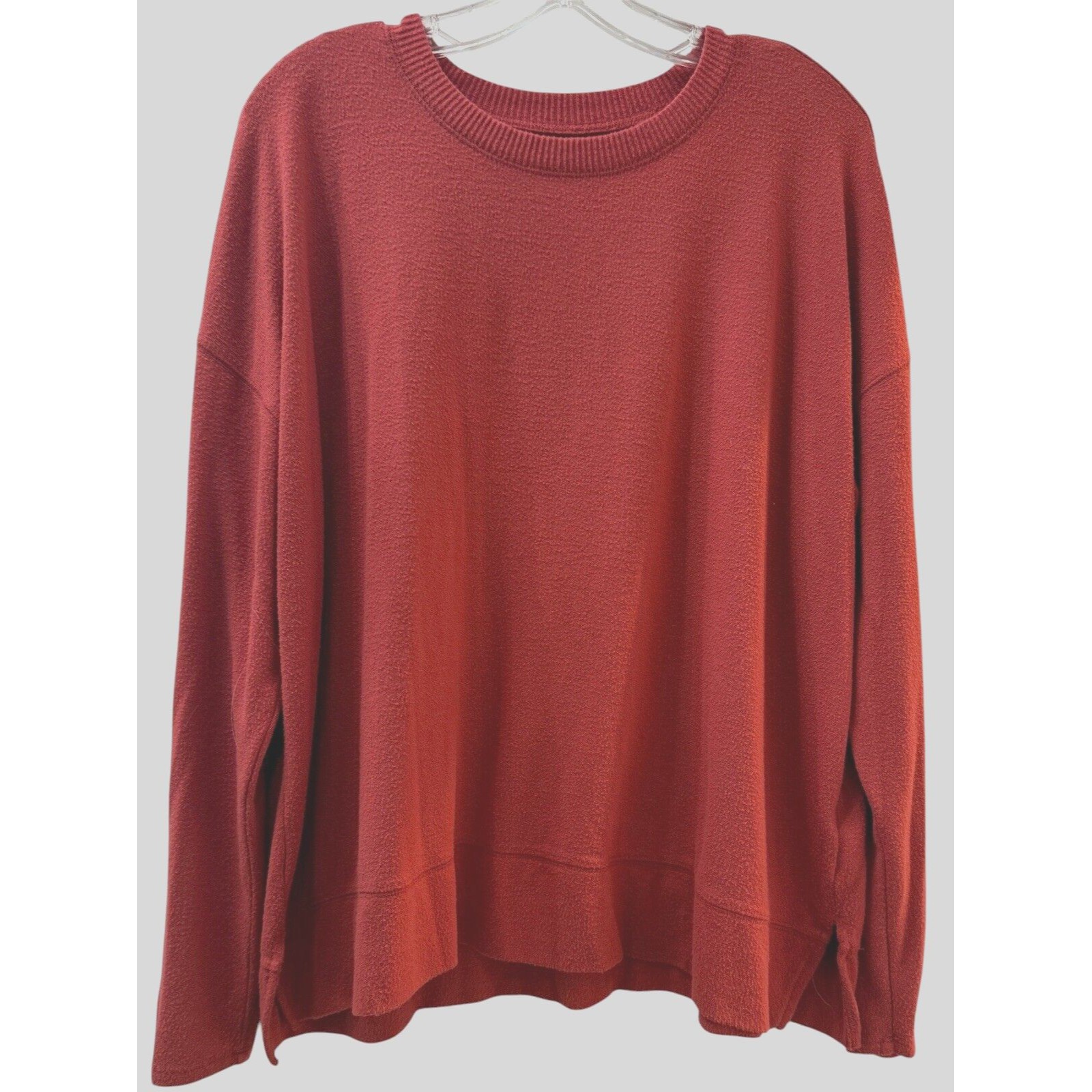 Euc Lucky Brand Sweater Size X Large Bust 54 Nubby Knit Split Hem
